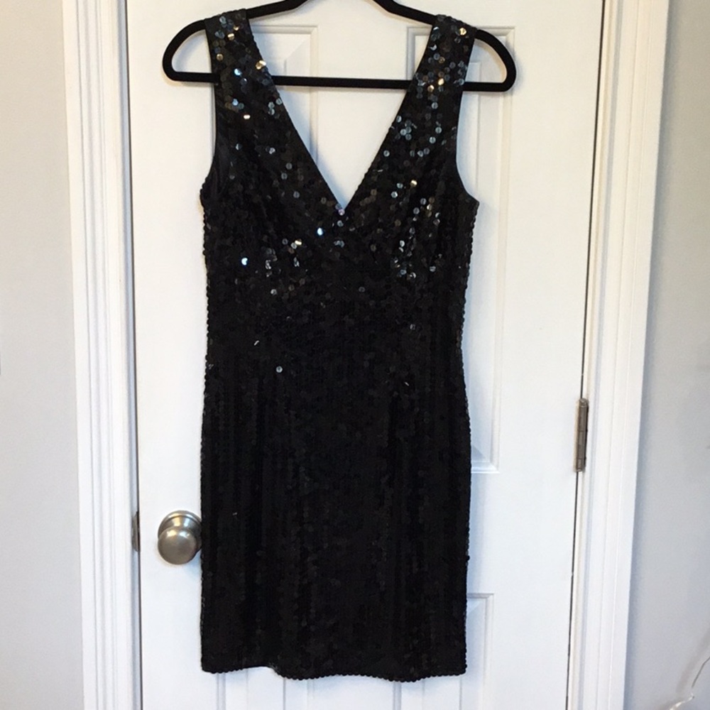 Vintage Black Sequin Dress
